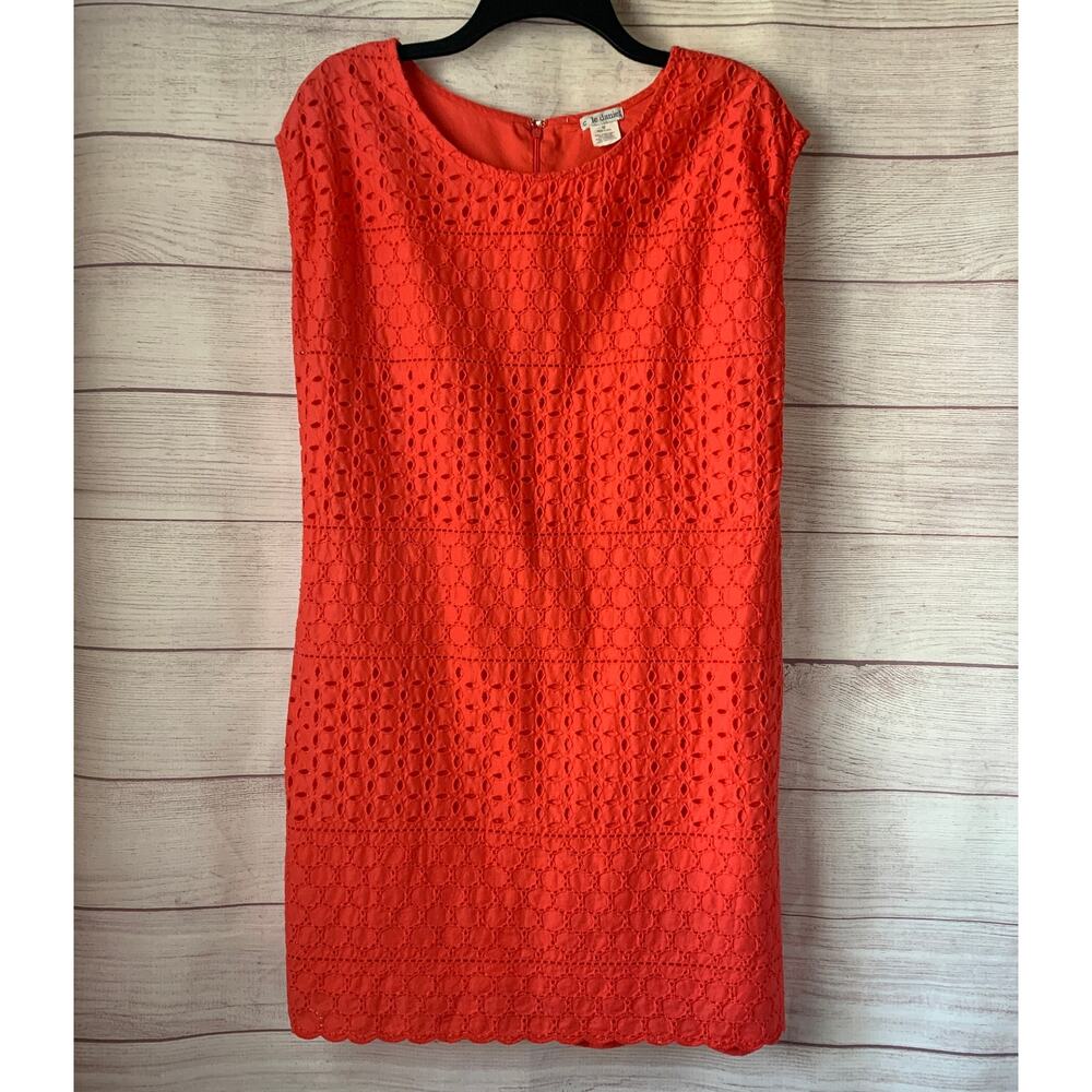 Cole Daniel Coral Eyelet Lace Shift Dress Sleeveless Size Medium
